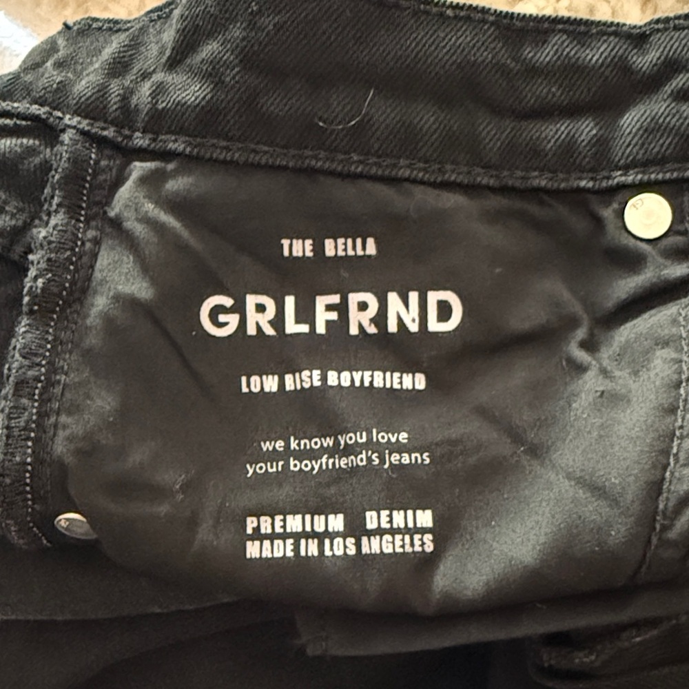 GRLFRND Bella Low Rise Boyfriend Jeans Black | Size 27 | NWT - Picture 7 of 7